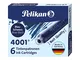 Pelikan - Set Cartucce Inchiostro 4001 per Stilografiche TP6, Confezione Risparmio 60 Unit...