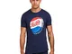 Pepsi Vintage cap T-Shirt, Blu (Blu Navy), M Uomo