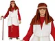 GUIRMA Costume pastorello Rosso Bambino San Giuseppe recita Presepe Vivente
