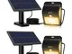 CLY Luce Solare da Esterno，Lampada solare esterna a LED solare divisa bianca fredda 3000K...