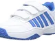 K-Swiss Performance Court Smash Strap Omni Scarpe da Tennis Unisex-Bambini, Bianco (White/...