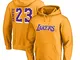 Pallacanestro con cappuccio Jersey - L.A. Lakers # 23 Lebron James a maniche lunghe con ca...