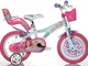 Bici per Bambina Bicicletta Dino Bikes Barbie Taglia 12" - 14" - 16" (Cerchio 16 Pollici)