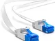 deleyCON 20m CAT6 Cavo di Rete Piatto 1,5mm U-UTP RJ45 - UUTP Cavo Patch per DSL LAN Switc...