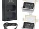 Newmowa NP-FZ100 Batteria (confezione da 2) e caricabatterie Dual USB intelligente per Son...