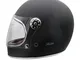 Viper F656?Vintage da Moto Casco Integrale in Fibra di Vetro Nero Opaco - Matt Black - Lar...