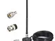 Bingfu Antenna CB Veicolare 27 MHz Frusta Morbida Base Magnetica Connettore BNC e PL259 Co...