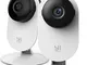 YI Home Camera 1080p Kit da 2 ,IP Camera WiFi,Telecamera Interno di Sorveglianza con Rilev...