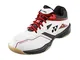 YONEX SHB 36 - Scarpe da Badminton, Colore: Bianco/Rosso, Bianco (Bianco/Rosso), 45 EU