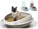 LETTIERA GATTO colore casuale 【Con 2 Ciotola Mangia Colore Casuale 】 BORDI RIALZATI LETT...