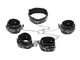 LJX Rēstraint Set Collare Hanging Neck Straps Manette in pelle confortevole con catena di...