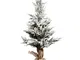 Ncloyn Materiale PVC Albero di Natale Artificiale, Innevato Bianco Naturale Abete Albero P...