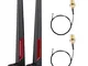 Antenna router WiFi WiFi esterna IPEX4 a RP SMA maschio, sostituito MIMO per Asus RT-AC68U...