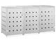 vidaXL Copribidone per Spazzatura Triplo Pattumiera Cassettone Cassone Arredo Esterno Cont...
