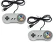 TRIXES Confezione da 2 Controller Adatto a Giochi SNES - USB Joypad Gaming per PC Computer...