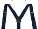 Ateid Bretelle Y e Papillon Set Regolabile per Bambini Blu Navy