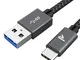 Rampow Cavo USB Type-C [USB 3.0, Ricarica Rapida QC3.0] 2M USB 3.0 Cavo USB C in Nylon per...