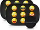 KARMANLINE Tendine parasole auto bambini - nere con emoticons, finestrino laterale, univer...