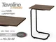 GICOS IMPORT EXPORT SRL Tavolo tavolino Struttura in Metallo con Piano in Legno Color Noce...