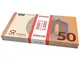 SCRATCHLOVER.COM Scratch Cash 100 x € 50 Euro Soldi per Giocare (Dimensioni Reali)