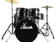 XDrum Rookie 20“ Studio Batteria acustica completa, nera