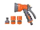 Fuxtec Set Doccia da Giardino 1/2 e 3/4 Pollici FX-MBS1 + 2 raccordi per Tubo + 1 Pezzo Ru...
