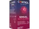 Control Sensual Dots & Lines Preservativi Stimolanti con Punti e Striature in Rilievo - 24...