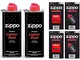 Zippo Ricambi Originali - 2x Lattina di Benzina 125ml + 12x Pietre Focaie + 2x Stoppino