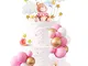 Ksopsdey 34pcs Toppers Torta Orso, Mini Topper Torta Palloncino Decorazione, Pentagramma C...