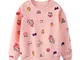 JinBei Felpa Bambina Pullover Maglione a Maniche Lunghe con Unicorno Cavallo Rosa Casuale...