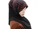 BaronHong Women Floral Floral Beading Hijab Muslim Foulard Wrap (123367, M)