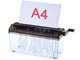 HUANGLP A4 File Shredder 9" Carta tagliuzzato Carta a Mano Manuale Macchina distruggi-Docu...