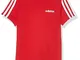 adidas YB E 3S Tee, T-Shirt Bambino, Scarlet/White, 1112