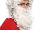 WIG ME UP ® - 01-A+B-P60 Set Parrucca e Barba Babbo Natale Santa Claus San Nicola Ruprecht...