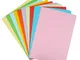 YOTINO 100 Fogli Carta Colorata A4 Stampante 210x297mm, 70g Carta Origami A4 Artigianale i...