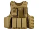 HUNTVP Gilet Tattico Militare Pettorina da Softair Giubbotto Molle Regolabile Gilet da Pes...