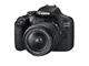 Canon EOS 2000D + EF-S 18-55 mm DC III Fotocamera, 24.1 megapixel Sensore APS-C, Nero