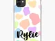 Cow Rainbow Print Custom Custodia Protettiva per Telefono con Design a Scatto/Vetro per iP...