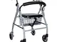 Patterson Medical - Camminatore con ruote in alluminio leggero, Grigio