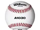 Wilson, Baseball, A1030 Ball, Bianca con cucitura rossa, Per giovani e adulti, Pelle, WTA1...