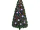 COSTWAY Albero di Natale Albero di Abete Artificiale con Luci LED, con Stelle Luminosi e F...