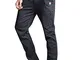 SOUKE SPORTS - Pantaloni da Ciclismo Lunghi Uomo Antivento Impermeabile Pantaloni Bici MTB...