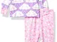 Hatley Mini Organic Cotton Long Sleeve Pyjama Sets Set di Pigiama, Nuvole allegre, 3-6 Mes...