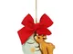 THUN - Addobbo Cerbiatto con Luna per Albero di Natale - Formato Grande - Ceramica - Linea...