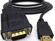 Cavo adattatore HDMI a VGA, NewBEP 6ft/1.8m placcato in oro 1080P HDMI Maschio a VGA Masch...