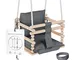 MAMOI® Altalena per bambini, Seggiolino in legno da casa interno per bimbi, Altalene da po...