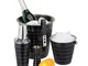 Relaxdays Set da Cocktail per Alcolici da 5 pz, Acciaio, Shaker 500 ml, Porta Ghiaccio, Pi...