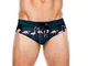 Baotung costume da bagno, a slip, da uomo, aderente fenicottero XL (cintola : 82/ 89 cm)
