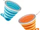 2 Pezzi Tazza Pieghevole in Silicone,Tazza da Campeggio / Tazza da Vviaggio / Tazza da Acq...