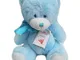 Peluche orso con fiocco, pupazzo nascita, 27 cm, per bambini